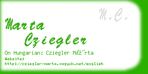 marta cziegler business card